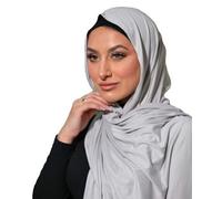 Needs & Wants®JERSEY SCARF Shawl Wrap Hijab Stretchy Big Large Plain Maxi Many Colours (LIGHT GREY)