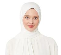 Needs & Wants®JERSEY SCARF Shawl Wrap Hijab Stretchy Big Large Plain Maxi Many Colours (OFF WHITE)