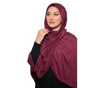 Needs & Wants®JERSEY SCARF Shawl Wrap Hijab Stretchy Big Large Plain Maxi Many Colours (WINE)