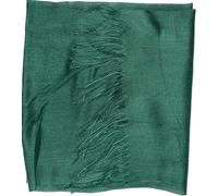 Needs & Wants® Ladies Light Weight Plain Solid Colors Fringe Detail Viscose Polyester Faux Pashmina Scarves (Bottle Green)