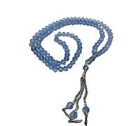 NEEDS & WANTS® Pack of 12 Tasbih Tazbeeh 99 Crystals Islamic Rosary Beads for Zikr and Dua (12 x Light Blue)