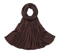 Needs & Wants® Ribbed Jersey Scarf Hijab Shawl Wrap Hijab Stretchy Big Large Plain Maxi Long Smooth Soft Scarf (Coffee)