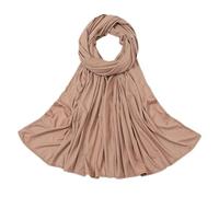 Needs & Wants® Ribbed Jersey Scarf Hijab Shawl Wrap Hijab Stretchy Big Large Plain Maxi Long Smooth Soft Scarf (Beige)