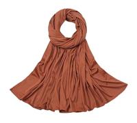 Needs & Wants® Ribbed Jersey Scarf Hijab Shawl Wrap Hijab Stretchy Big Large Plain Maxi Long Smooth Soft Scarf (Copper)