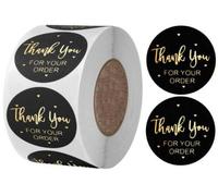 Needs & Wants® Thank You for Your Order Self Adhesive Round Stickers Sheet Small Business Holographic Labels Greetings (One Size, 1500, Count)