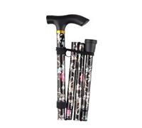 Needs & Wants® Walking Stick With Floral Print Folding Walking Sticks for Women & Men, Adjustable Collapsible, Ideal for Arthritis, Heavy Duty, Foldable Walking Sticks for Ladies & Travel Use