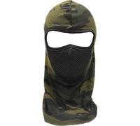 Needs & Wants® Warm Head and Face Mask Hat 1 Hole Balaclava Hood Cycling Breathable Cover Net Mesh Detail Polyester Soft Smoth Fabric (Polyester, Camo ArmyGreen with Net 1Hole)