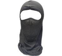 Needs & Wants® Warm Head and Face Mask Hat 1 Hole Balaclava Hood Cycling Breathable Cover Net Mesh Detail Polyester Soft Smoth Fabric (Polyester, Black with Net 1Hole)