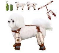 Needsary Outdoor Dust-Proof Dog Pants,Anti-Dust Free Dog Pants with Feet,Waterproof Dogs Boots Rain,Protective & Breathable for Adventures Easy to Clean and Adjustable Fit for Walking(A1,S)