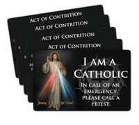 Needzo Divine Mercy Catholic ID, Wallet and Pocket Prayer Card, Religious Keepsake, 2.125 by 3.25 Inches, Pack of 5