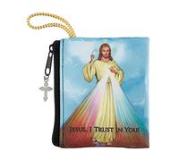 Needzo Divine Mercy of Jesus Christ Rosary Bag, 3 1/2 Inch