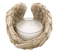 Needzo Guardian Angel Wings Design Tea Light Candle Holder, 2 1/2 Inch, Pack of 2