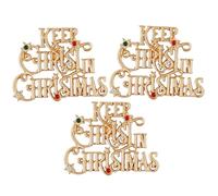Needzo Keep Christ In Christmas Lapel Pin, Faith Based Holiday Brooch Accessory, Religious Gifts for Women, 1 ¼ Inches (Pack of 3)