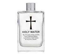 Needzo Large Glass Holy Water Bottle with Cross and Prayer - 4-1/2" H, 3 oz Capacity