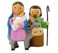 Needzo Little Drops of Water Holy Family Nativity Scene, 3 Inch Multicolored Figurine