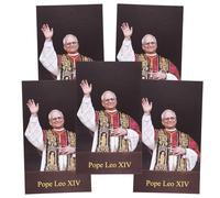 Needzo Pope Leo XIV Real Image Prayer Cards, Catholic Holy Card Set, Religious Handouts, 2 x 4 Inches (Pack of 5)