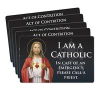 Needzo Sacred Heart Catholic ID, Pocket and Wallet Prayer Card, Religious Keepsake, 2.125 by 3.25 Inches, Pack of 5