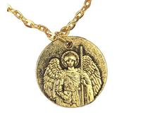 Needzo Saint Michael Disciple Necklace - 3/4" Diameter Zinc Alloy Pendant with 18" Chain