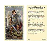 Needzo Saint Michael Spiritual Armor Laminated Holy Card, Pack of 5