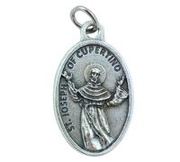 Needzo St Joseph of Cupertino Medal, Patron Saint of Pendant of Aviation and Students, Inspirational Catholic Gifts, ¾ Inches, Made in Italy