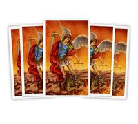 Needzo St Michael The Archangel Holy Prayer Cards, Pack of 5, 2.25in