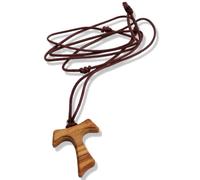 Needzo - Wood Cross Pendant, Necklace Cord Included, Religious Keepsake for Loved Ones, 1.25 Inches