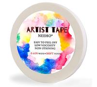 Neeho Artist Tape for Drafting Art, Acid-Free White Masking Tape for Watercolor Painting Canvas Framing, 0.6inch Wide 180FT Long