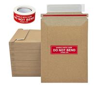 Neehows 100 Pack A6/C6 128x178mm Cardboard Envelopes, Thin Photo Mailers Shipping Envelope for Trading Cards with DO NOT Bend Labels, Small Self Seal Document Envelope - Kraft
