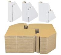 Neehows 100 Pack Adjustable Cardboard Corner Protectors, Picture Frame Corner Protectors for Packing and Moving Painting Artworks, Fold 3 ways to fit frames from 1" - 2.1"