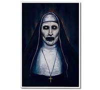 Neejaold Vintage Horror Movie Poster Artwork The Conjuring Mystery Nun Canvas Wall Art Halloween Prints Painting Classic Scary Movie Posters Halloween Room Wall Decor for Bedroom 16x24in Unframed