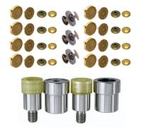 Neel Blue 10 Sets Magnetic Snap Clasp With Die Set, 14mm, Bronze