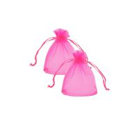 Neel Blue 100pcs Organza Bags Drawstring Gift Pouches, 7x9cm in Peach | Size: 7x9 cm Neel Blue Peach 7x9 cm