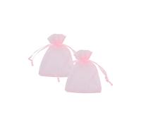 Neel Blue 100pcs Organza Bags Drawstring Gift Pouches, 7x9cm in Pink | Size: 7x9 cm Neel Blue Pink 7x9 cm