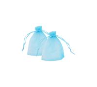 Neel Blue 100pcs Organza Bags Drawstring Gift Pouches, 7x9cm in Turquoise | Size: 7x9 cm Neel Blue Turquoise 7x9 cm