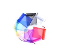 Neel Blue 100pcs Organza Bags Drawstring Gift Pouches, 7x9cm | Size: 7x9 cm Neel Blue Multicolor 7x9 cm