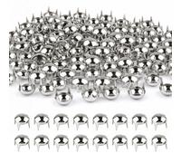 Neel Blue 100Pcs Silver Dome Head Punk Studs, Hand Pressed Rivets, 7mm