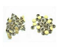 Neel Blue 100Pcs Yellow Double Cap Tubular Rivets For Diy Crafts, Sewing, 10mm