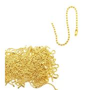 Neel Blue 10Cm Gold Metal Chain, Ball Bead Chain Extender, 100Pcs