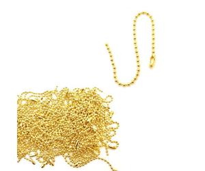 Neel Blue 10Cm Gold Metal Chain, Ball Bead Chain Extender, 100Pcs
