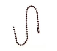 Neel Blue 10cm long Tag Chain, Metal Bead Chain Extender in Dark Brown Neel Blue Dark Brown