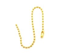 Neel Blue 10cm long Tag Chain, Metal Bead Chain Extender in Gold Neel Blue Gold