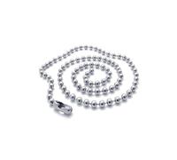 Neel Blue 10cm long Tag Chain, Metal Bead Chain Extender in Silver Neel Blue Silver