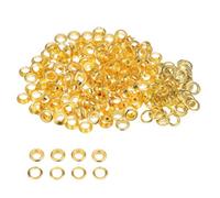 Neel Blue 10mm Brass Eyelets With Washers, Rust-Proof Grommets, Gold - 100Pcs