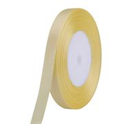 Neel Blue 10mm Cream Double Sided Satin Polyester Ribbon Roll, 25 Metres