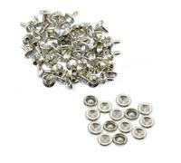 Neel Blue 10mm Diamante Rivets With Pins, Clear Crystal Rivets Rhinestone Studs, 10Pcs