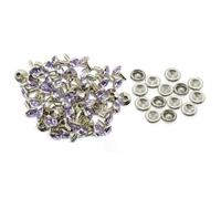 Neel Blue 10mm Diamante Rivets With Pins, Lilac Purple Crystal Rivets Rhinestone Studs, 10Pcs