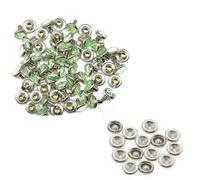 Neel Blue 10mm Diamante Rivets With Pins, Mint Green Crystal Rivets Rhinestone Studs, 10Pcs