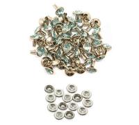 Neel Blue 10mm Diamante Rivets With Pins, Sky Blue Crystal Rivets Rhinestone Studs, 10Pcs