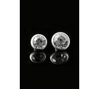 Neel Blue 10mm Flat Clear Crystal Rivets, Diamante Acrylic Studs with Pins in Silver Neel Blue Silver