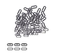 Neel Blue 10mm Oval Shape Brass Eyelets With Washers, Gunmetal, 50Pcs